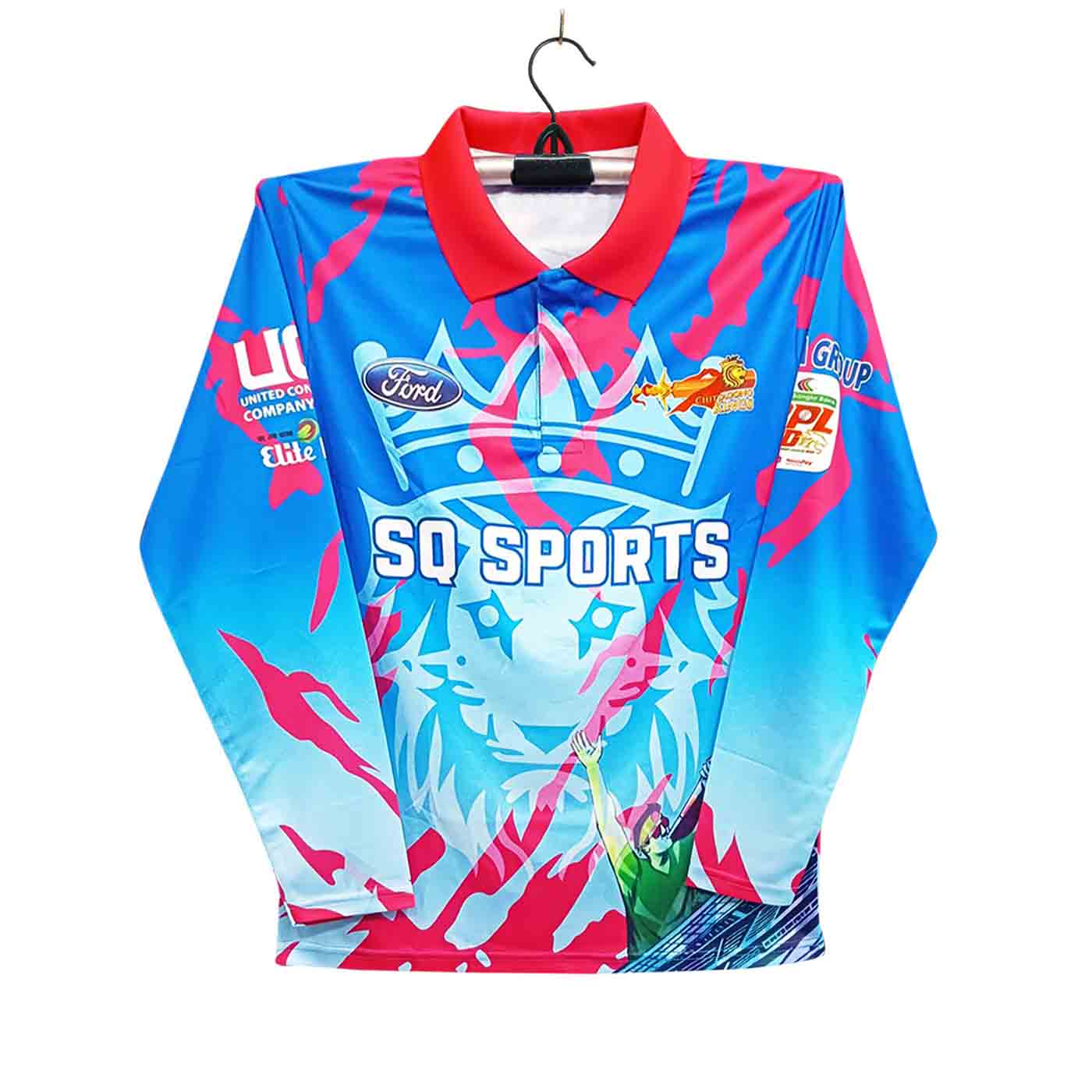 Chittagong Kings Premium Full Sleeve Polo Cricket Jersey For Man - BPL Long Sleeve T Shirt - Chittagong