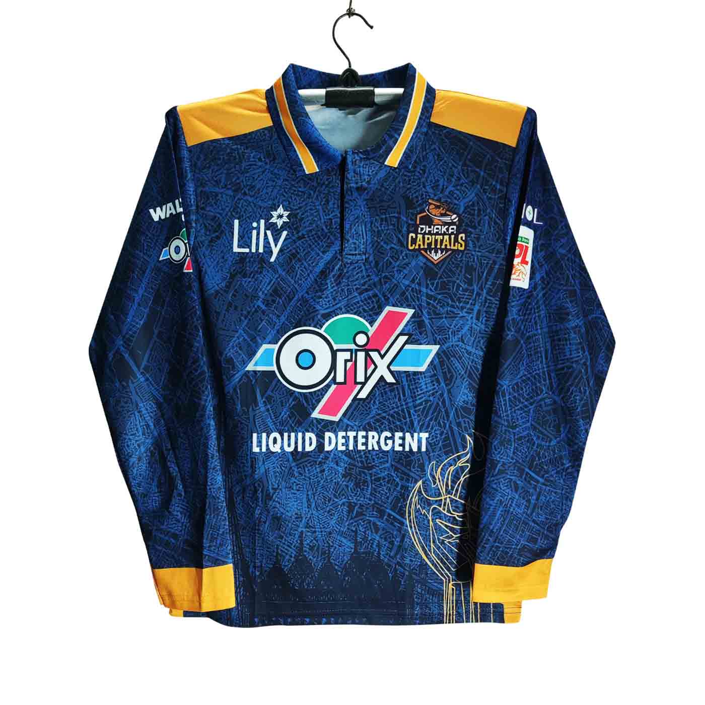 Dhaka Capaitals Premium Full Sleeve Polo Cricket Jersey