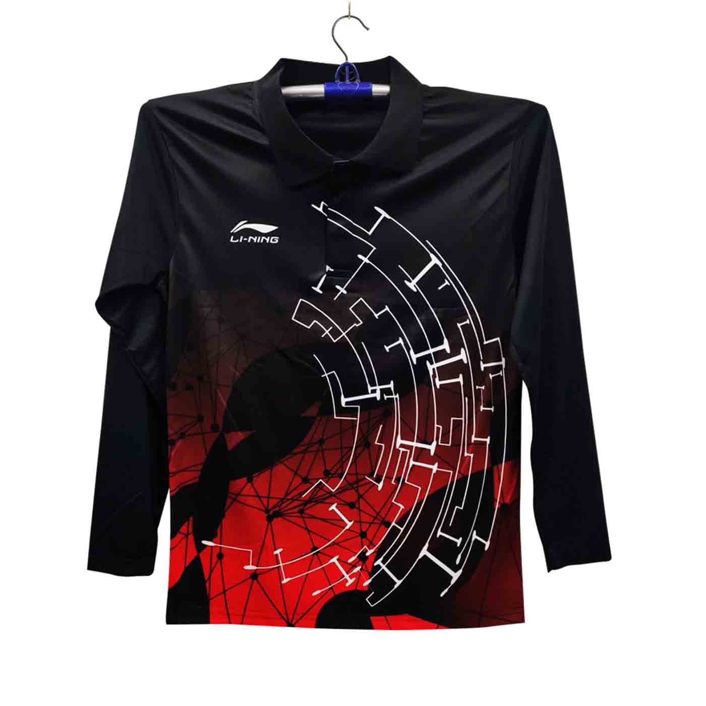 Li-Ning Full sheeve Collar Jersey
