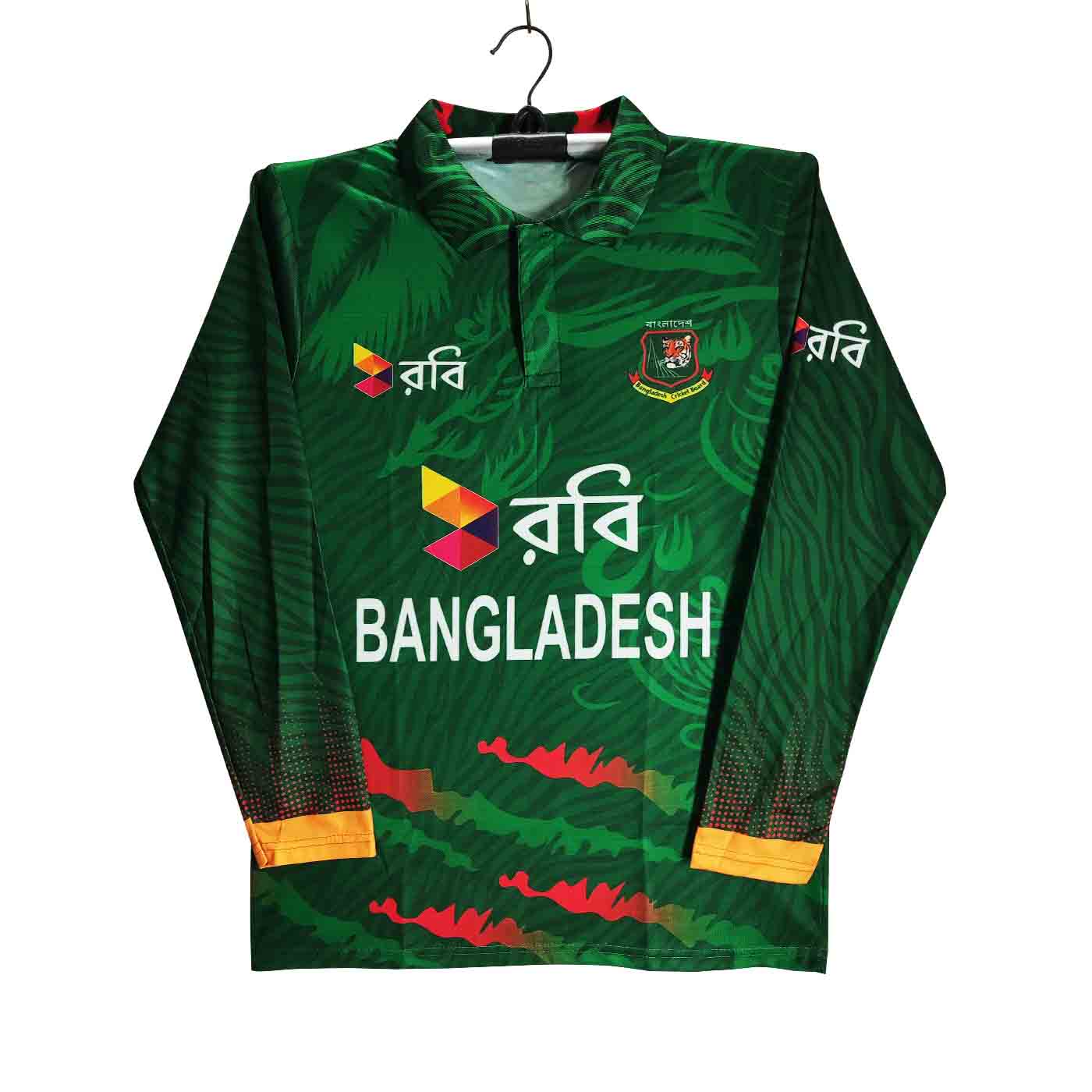 Robi Bangladesh Full Sleeve Collar Polo Cricket Jersey