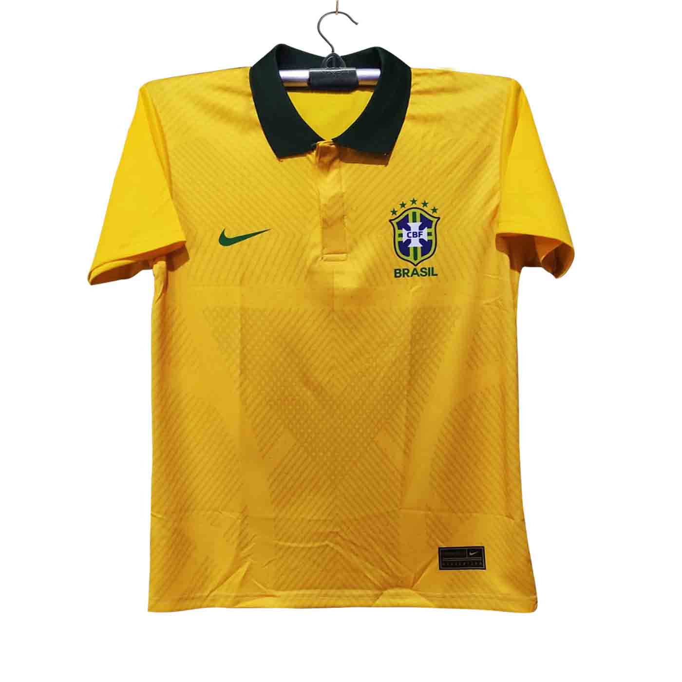 Brazil Short Sleeve Polo Football Jersey