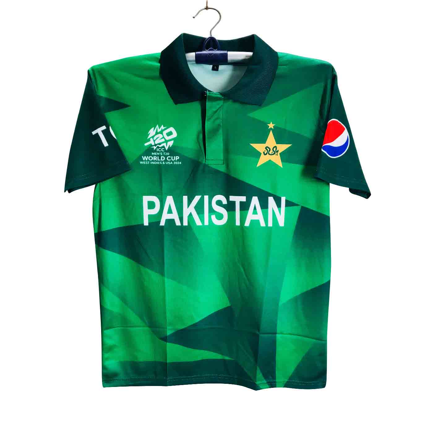 Pakistan T20 World Cup Jersey - Pakistan Short Sleeve Polo Jersey For Men - Pakistan Cricket Jersey   Club Jersey