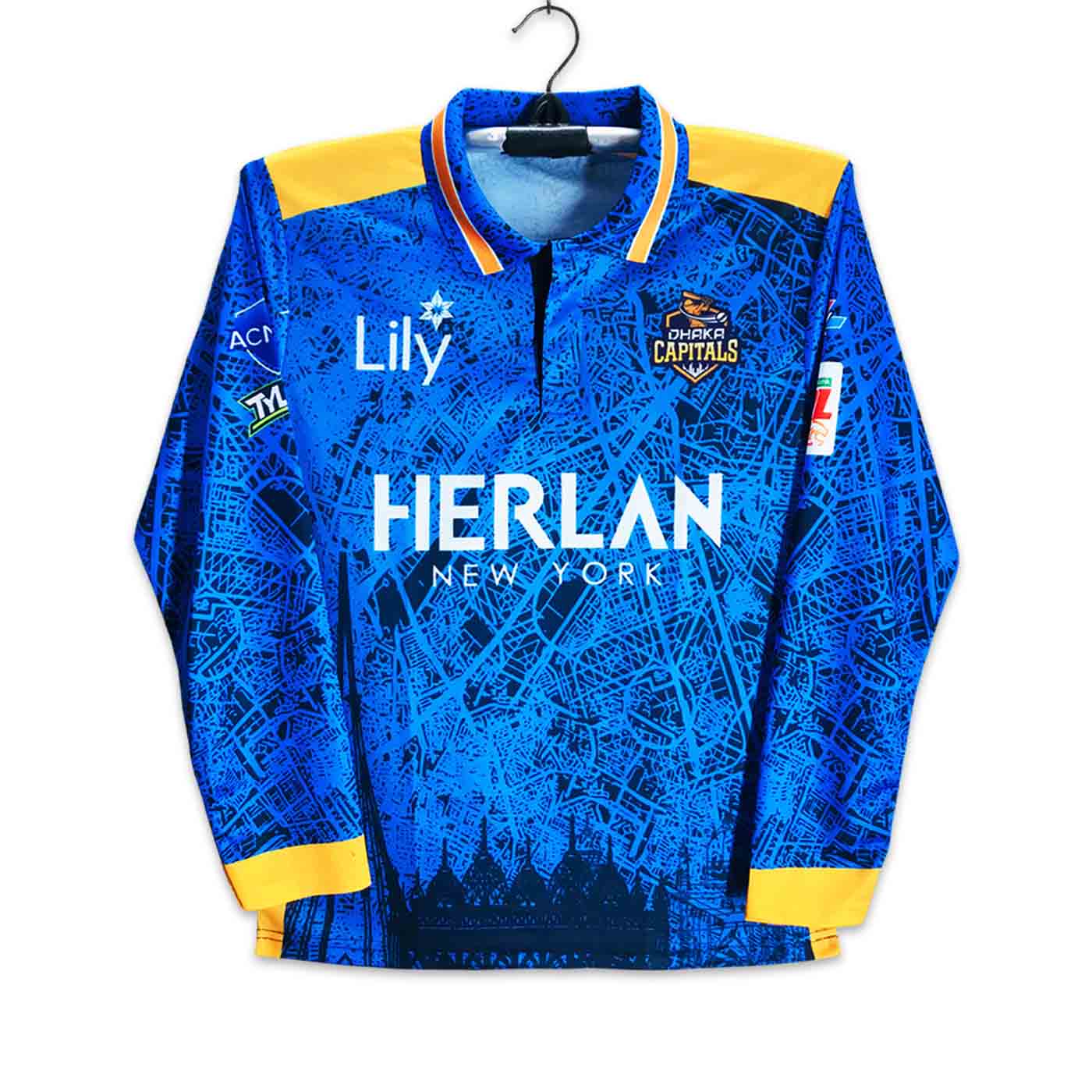 Dhaka Capaitals Premium Full Sleeve Polo Cricket Jersey